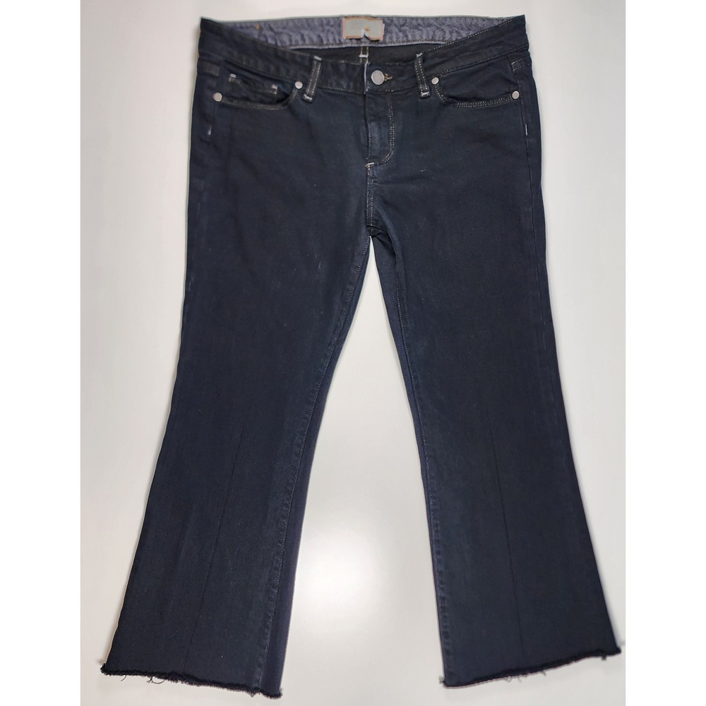 Paige Women's Premium Denim Laurel Canyon Bootcut Raw Hem Jeans Size 27